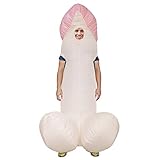 Aufblasbarer Penis, Polyester Aufblasbares Männliches Genital-lustiges Kleid-Kostüm für Weihnachts-Cosplay-Halloween-Party