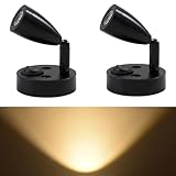 2 Stück 3W 12V LED Wandlampe Bettseite Leselampe Wohnmobil,Warmweiß 3000k,Aluminium,für Boot Wohnwagen Innenbeleuchtung Yacht, Fest verdrahtet Wandmontage-schwarz