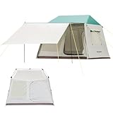EULANT Campingzelt 2-4 Personen, Ideal für Outdoor/Garten/Fischen/Festivals, Schönes Luxus Zelt mit Außenzelt & Extra Verdeck, Wasserdicht 3000mm