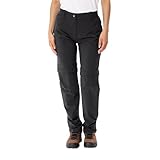 VAUDE Wanderhose Damen Farley Stretch Zip-Off Hose II, Schwarz- 36, wasserabweisende Zip-Off Trekkinghose, bequeme Stretch-Wanderhose – strapazierfähig & schnelltrocknend