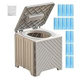 Tragbare Toilette – Tragbare Toilette für Erwachsene | Tragbarer Camping-Waschraum | Faltbares rutschfestes Trainingstöpfchen mit PVC-Kissen für ältere Patienten Krankenhäuser Outdoor-Events Camping