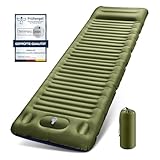 JEMULICE Isomatte Camping Selbstaufblasend, 12CM Höhe Selbstaufblasende Luftmatratze für Wandern, Ultraleicht Wasserdicht Schlafmatte Outdoor mit Fußpresse Pumpe, Tragbar Kleines Packmass