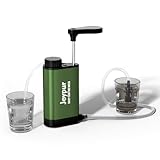Joypur Wasserfilter Outdoor Survival - Wasserfilter Trinkwasser aus Metall mit 6000 L Filterkapazität Tragbare Wasseraufbereiter für Camping Wandern Notfall uws. (Armeegrün)