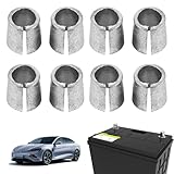 8 Stück Batteriepoladapter,Batterie Pol Adapter,Batteriepol,Autobatterie-Adapterhülsen,Batteriepolabdeckung,Batteriepolklemme Hülsen,Batterieanschlusshülsen Für Positive Oder Negative Pole Silber