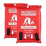 Parcil Distribution PD-452 Notfall-Feuerlöscher-Decke, groß, 2 Stück