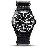MDC 5 ATM wasserdichte Uhren für Herren Militär Uhr Feld Outdoor Sport Herren Armbanduhr mit Datum 24 Stunden NATO-Band schwarz
