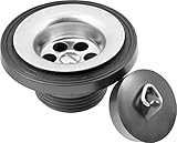 Cornat Rezyklat Ablaufventil für Waschtische - 1 1/4 Zoll AG - Hergestellt aus recycelten Kunststoffen - Made in Germany Qualität / Ablaufstopfen / Waschbecken-Stöpsel / T317404R, Chrom