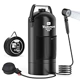 Tadomoe 20 Liter Camping Dusche mit Fußluftpumpe, Solardusche mit Camping-Tasche Und Düse für Camping Strand Wandern Reise