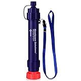 Membrane Solutions Wasserfilter Outdoor WS02, abnehmbare 4-Stufen 0,1-Mikron tragbare Wasserfilter Camping, 5.000L Wasserreiniger Survival Ausrüstung für Wandern Camping Reisen und Notfall, 1 Pack