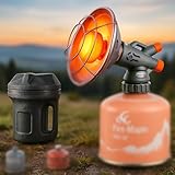 Gasheizung Camping, Zeltheizung Gas, Winter Outdoor-Heizung Herd, Gasheizung für Innenräume, Camping Tragbare Heizung für Angeln, Fussheizung,Jagd,Wanderausflug (Gastank nicht enthalten) (Grey)