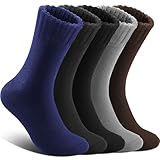 Annsuki 5 Paar Thermosocken Herren,Wintersocken Herren Dicke Warme,Wollsocken Thermo Socken Männer, Atmungsaktiv Warm Merino Winter für Outdoor Wandersocken Skisocken 39-46