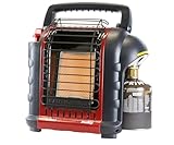 Mr Heater Tragbarer Gasheizer MH9BDF - Gasheizung mit Gasflasche - Gasheizstrahler - Räume bis zu 26M2 - Geeignet für Propan G31 und Butan/Propan G30+31 Patronen - Schwarz/Rot