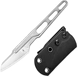 Kizer Scuttler Feststehendes Messer mit Scheide, 5,2 cm D2-Stahl Leichtes EDC-Messer, D2-Griff Feststehendes Jagdmesser, Kleines Überlebens- und Campingmesser, 1058A1