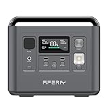 AFERIY 512Wh Tragbare Powerstation Mobiler Stromspeicher mit 230V Steckdose, Mobile Stromversorgung mit LCD-Anzeige für Party, Camping, Wohnmobil, Heimwerken