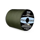 Romon Paracord 4mm, 50M Paracord Schnüre Seil 9 Kern-Strängen Paracord Bänder, Schnur Reissfest Seil Sonnensegel, Nylon Paracord Survival Paracord Reepschnur für Outdoor Survival Camping, Armeegrün