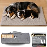 Abby&Ivy hundedecke für unterwegs 90x70cm- Faltbare & waschbare hundematte fürs Auto, Reisen & Outdoor - rutschfeste reisedecke für kleine und mittlere Hunde