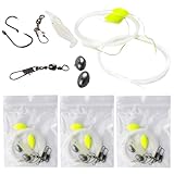 JYNVO 3er-Pack Survival-Angelset, kompakte Grundausstattung mit Garnelenköder, Schnur, Haken, Bleigewicht, Schwimmer, Stecker. Ideal für Camper, Wanderer, Rucksacktouristen, Trekking, Camping