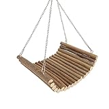 Hamster Holzschaukel Haustier Holz Hängeschaukel Hamster Schaukel Hängematte für Chinchilla, Eichhörnchen, Kaninchen und Vögel (20 * 30 cm)