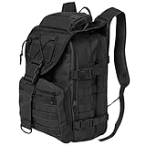 SHANNA Militärrucksack 35L Armee Rucksack Molle, Hohe Kapazität Trekkingrucksack Wanderrucksäcke Assault Pack Taktischer Kampfrucksack für Outdoor Camping 3 Tage Bug Out Go Bag Angeln Jagd, Schwarz