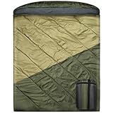 Mcota Doppelschlafsack für Erwachsene, 2 Personen Schlafsack für Paare & Familie, Camping Backpacking Wandern, XL Queen Size, Wasserdicht, Leicht & Breit, Für Kaltes Wetter & Wärme
