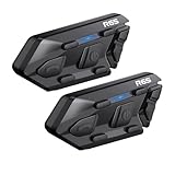 WAYXIN R6S Motorrad Headset Bis zu 6 Motorräder anschließbarr 1200M Wireless Kommunikationssystem für 2 Personen mit Sprachassistent Wasserdicht Freisprecheinrichtung Musikanrufsteuerung(2pc)