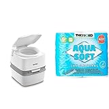 Thetford 92820 Porta Potti 365 Toilette Portatili Qube, weiß, 414 x 383 x 427 mm & Aqua Soft WC Papier Toilettenpapier für mobile Toiletten 4 Rollen/Btl. Campingtoiletten Camping Outdoor Klopapier