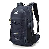 SKYSPER BOGDA 35 Wanderrucksack 35L Camping Backpack mit Rückenbelüftung & Trinksystem Trekkingrucksack aus atmungsaktivem 3D Air Mesh Polyester Camping Outdoor Wandern Rucksack