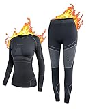 Thermounterwäsche für Damen, lange Unterhose für Damen, Damen-Basisschichtunterhose für kaltes Wetter - Grau - X-Groß