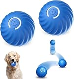 Sunshine smile 2 Stück Selbstrollender Ball Hund,Interaktives Hundespielzeug Ball,Intelligentes Hundespielzeug für langeweile Drinnen Draußen,Geburtstagsgeschenk