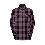 Mammut Tamaro Longsleeve Shirt Women | Flanellhemd für Damen, Kariertes Hemd, Flanell Outdoor Kleidung, Atmungsaktiv und Schnelltrocknend, Langarm und Warm | Flux-Black, M