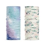 WK IEASON 2pc Multifunktionstuch Sommer Kühlender Multifunktionsschal Bandana Herren Damen Schlauchschal Halstuch Multifunctional Silk Cooling Headband Neck Gaiter Scarf Summer Face Scarf