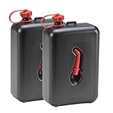 hünersdorff 2x 2 Liter Benzin- und Diesel-Kanister schwarz (2er Set) Motorrad-Benzinkanister 2L