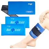 NEWGO Wiederverwendbare Kühlpads, 27,5 x 13,5 cm Weiche Gelpacks für Kalt- und Warmkompressen, Ideal für Verletzungen von Handgelenk, Arm, Knie, Nacken, Knöchel, Mehrfachanwendung, 2 Stück