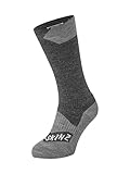 Sealskinz Unisex Waterproof All Weather Mid Length Unisex Socken, schwarz/Grau, L EU, 11100061010