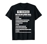 Panzer - 10 Dinge die ich im Leben will - Militär-Tank-Fan-T-Shirt, Schwarz, Klein