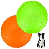 Yooyan 2 Stück Hundefrisbee, 15cm Hundespielzeug Frisbee, Outdoor Hundespielzeug - Wurfscheibe aus Naturkautschuk, Schwimmfähiges Wasserspielzeug, Geeignet Für Das Training Von Haustieren