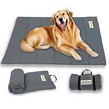 EpicRove Hundedecke für unterwegs wasserdicht – rutschfeste Hundematte 110×68 cm, waschbar Hundebett – Outdoor, Reise & Auto‑Kofferraum Komfortkissen für Hunde & Katzen (Grau)
