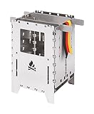 Bushcraft Essentials BUSHBOX XL Outdoor-Kocher | Hobo-Kocher | Camping | Holz | Gas | Spiritus | Faltbar | Kompakt | Edelstahl | 100% Made in Germany