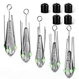 5 Sätze 58g/70g/78g/90g/110g Blei Set Birnenblei Angeln Blei Angeln Angelblei Bleigewichte mit 4 Beinen Angelgewichte Kit Angel Zubehör für Meeresangeln, Flussangeln, Bachangeln, Floßangeln