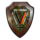 Wappenschild Veteran Bundeswehr Persomalisiert Flecktarn Auslands #35920