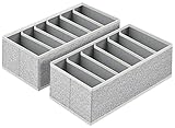 Homsorout Schublade Organizer für Unterwäsche 2 Stück Schrank Organizer Stoff Kleiderschrank Organizer zum Aufbewahren von Unterwäsche, Socken, Krawatten, Gürtel und Andere Zubehörteile