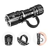 Wurkkos TD07 Taktische Taschenlampe, Led Taschenlampen Extrem Hell, 1300 Lumen Taschenlampe Led Aufladbar, Turbo/Stroboskop Momentanlicht, IP68 wasserdicht Taschenlampe für Notfallcamping