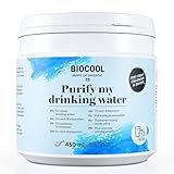 Wasseraufbereitung von Biocool für sauberes Trinkwasser in Wohnwagen, Camping, Wandern und Notfällen (450ml Powder)