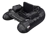 DAM Camovision Belly Boat mit Luftpumpe - Schwimmerschlauch mit hohem Auftrieb für Angler - Camo-Polyester-Gewebe, sicheres und geräumiges Design, 2 getrennte Luftkammern, 2 Seitentaschen für Angler