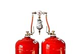 Cavagna Zweiflaschenanlage für Zwei 33kg Gasflaschen mit automatischer Umschaltung Flüssiggas Propangas