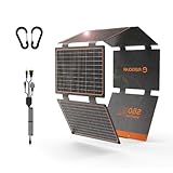 Solarpanel 60W, Flexsolar Tragbares faltbares Solarladegerät IP67 wasserdichtes Notstromcamping, geeignet für kleine Generatoren, Telefone, Mobile Energiebanken, PCs