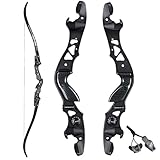 62 Zoll ILF Recurve Bogen für Erwachsene Bogenschießen Takedown Recurve Bogen ILF Wurfarme und Riser 25-60lbs Rechtshänder (40 LBS)