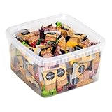 Mini Müsli Bars Mix Box aus Dänemark mit Apfel, Aprikose, Banane und Cranberry Geschmack 700g (ca. 45 Stück)