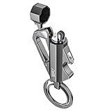 VVAY Metall Benzinfeuerzeug Feuerstarter Feuerzeug Schlüsselanhänger Outdoor Survival Nachfüllbar (Verkauft ohne Benzin)