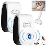 Skield Milbenstecker, skield milben, Ultraschall Schädlingsbekämpfer, Effizientes Reduzieren Von Milben Plug & Play Für Schlafzimmer & Wohnbereiche Leise Betrieb (2 Stück)